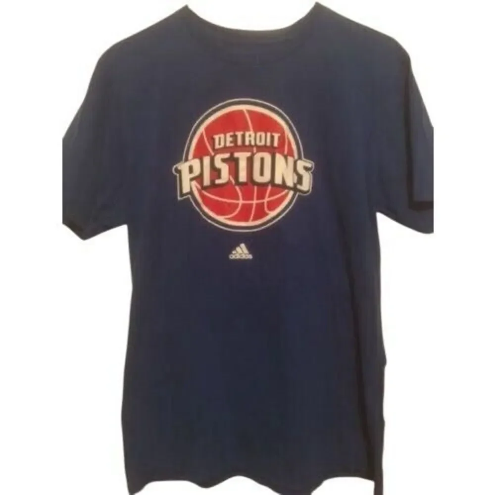 DETROIT PISTONS SIZE YOUTH LARGE ADIDAS GO TO TEE